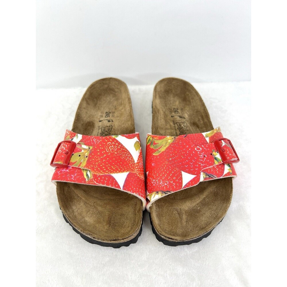 Birki’s Birkenstock Catalina Slide Sandals Buckle Strawberry Womens 7 US / 38 N